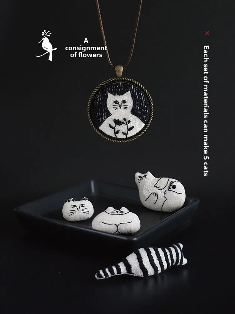 Kit Materiale Fai da Te per Ricamo a Mano, Set Creativo di Materiali Stile Ins per Ciondoli, Maglioni e Collane, Regalo Creativo per Cucito Domestico e Artigianato