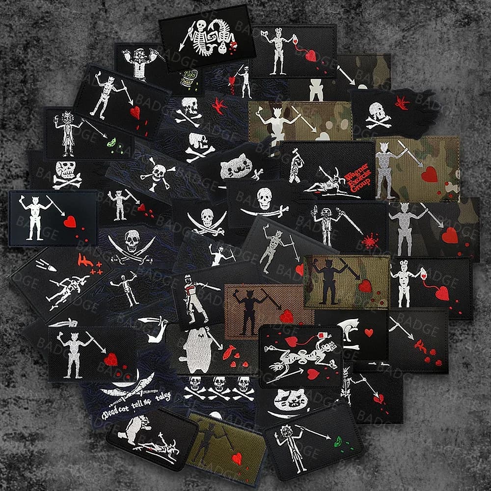 Pirate Jack Rackham Flag Patch Pirate Skull Flags Tactical Pride Flag Patch per vestiti Hat Team