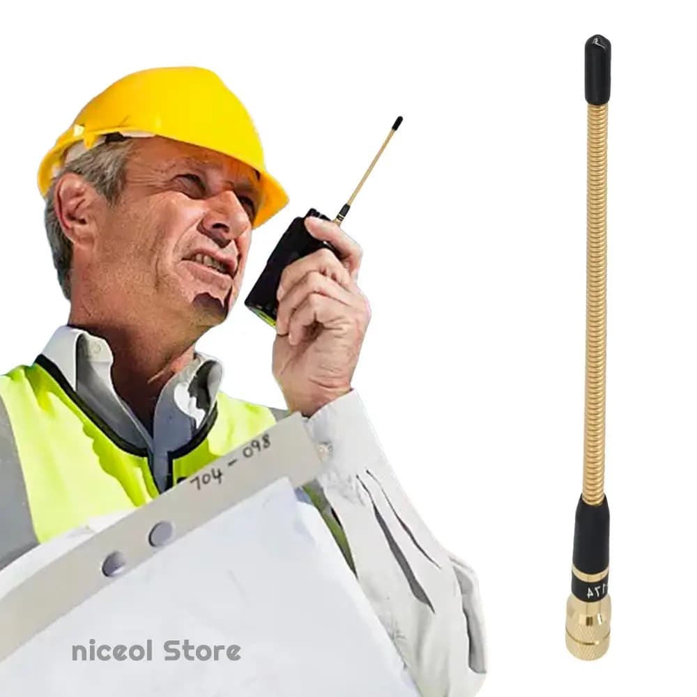Antenne Compatte per Walkie Talkie 136-174MHz SMA-Maschio, Antenna VHF per Radio Bidirezionale Adatta per YAESU VX-3R/6R