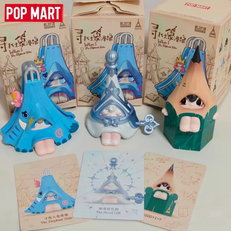 2025 POP MART 1001MOONS Dov's The Elephant Slide Series Blind Box Cute Cartoon Anime Figure Desktop Decor Giocattoli Regali di Natale