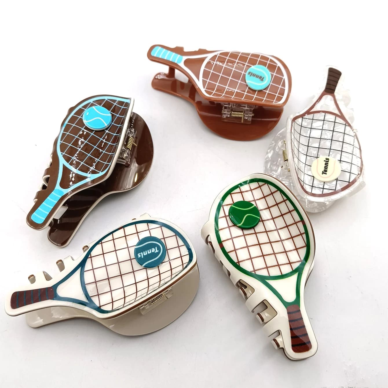 1 Piece Clip for Hair Shape Tennis Rack, Creative Accessory and Hair Cute