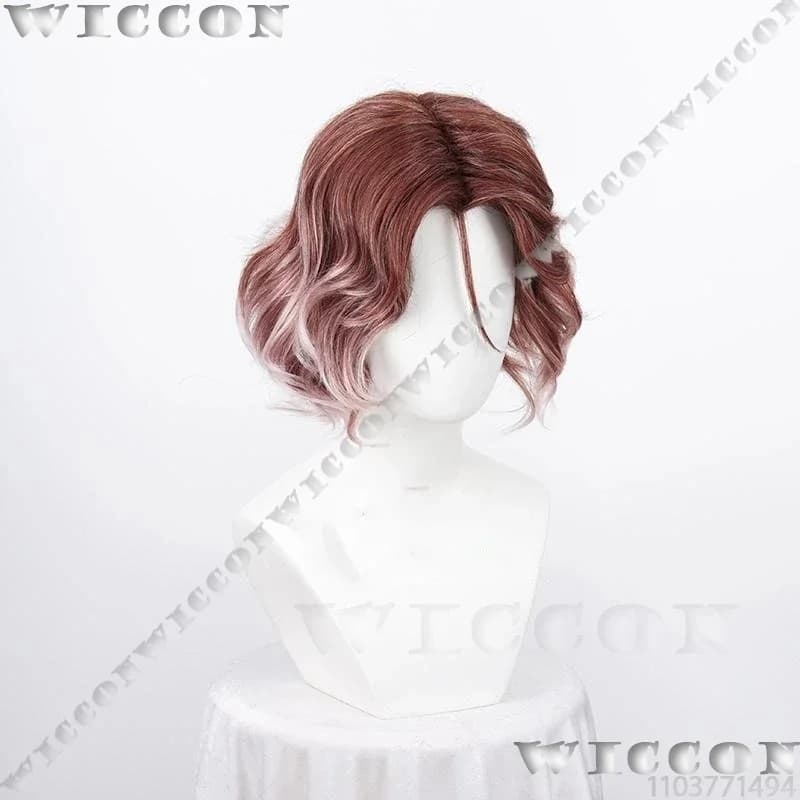 d;4'v\6.h/Sakamaki Raito Game DIABOLIK LOVERS Cosplay Red Brown Curly Hair Man Wig Halloween Party Roleplay Comic Co6;j'3\s,9'b/