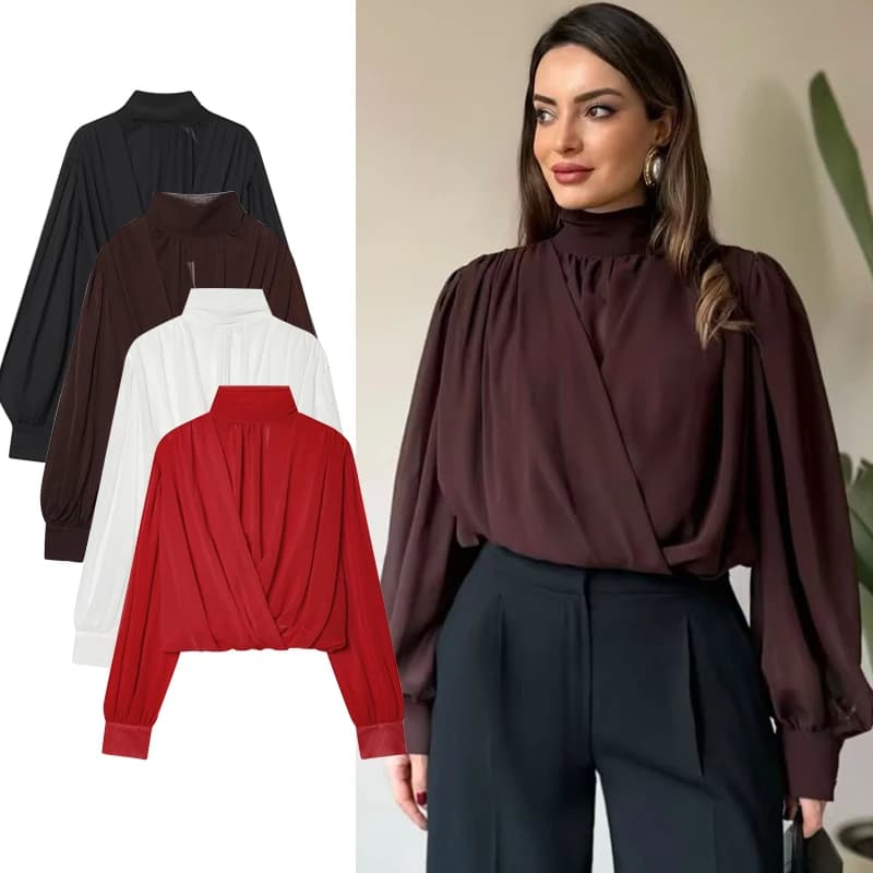 Women's shirts 2026 new perspective Top Fashion loose long sleeves elegant spring gowns Chic Youth Street Travel Shirts Top