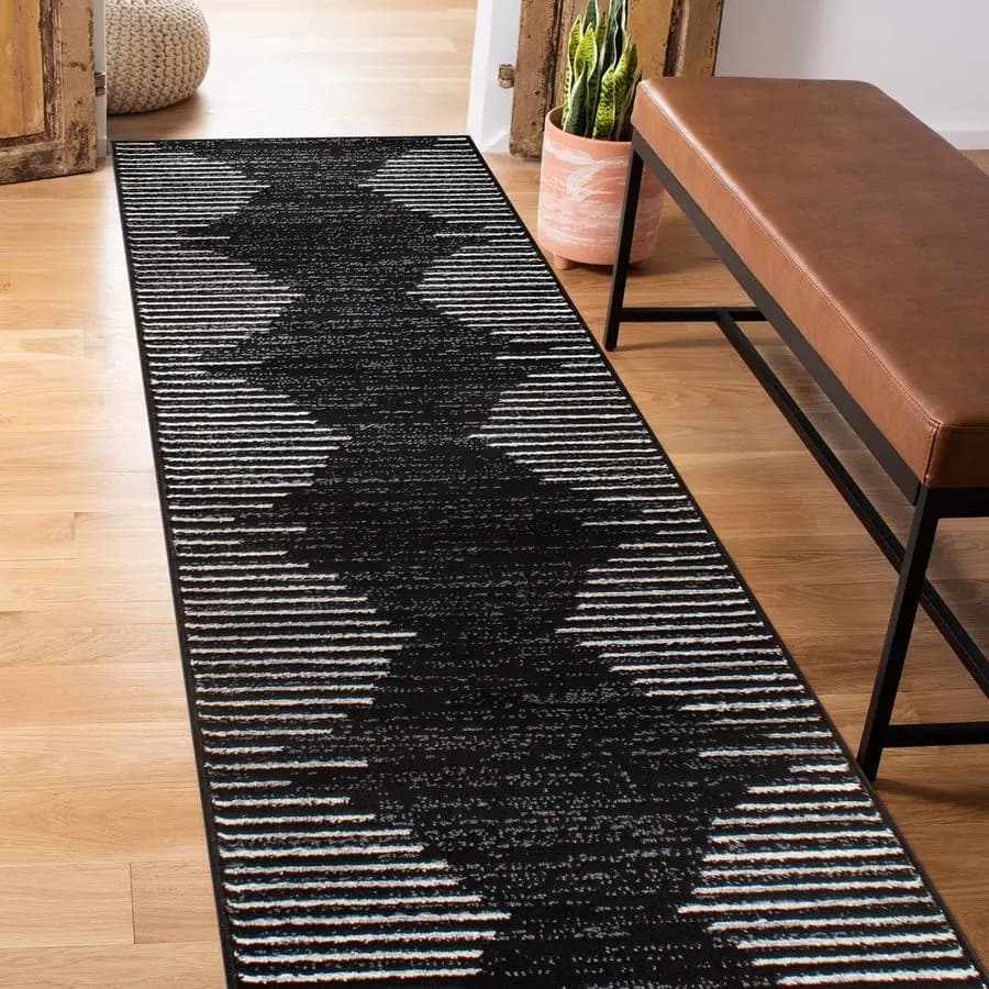 Bohemien Carpet in High Strength Anti-Drawing Rows, Entrance, Living Room, Kitchen, Bedroom, Laundry, Room 2 x 7 Bl