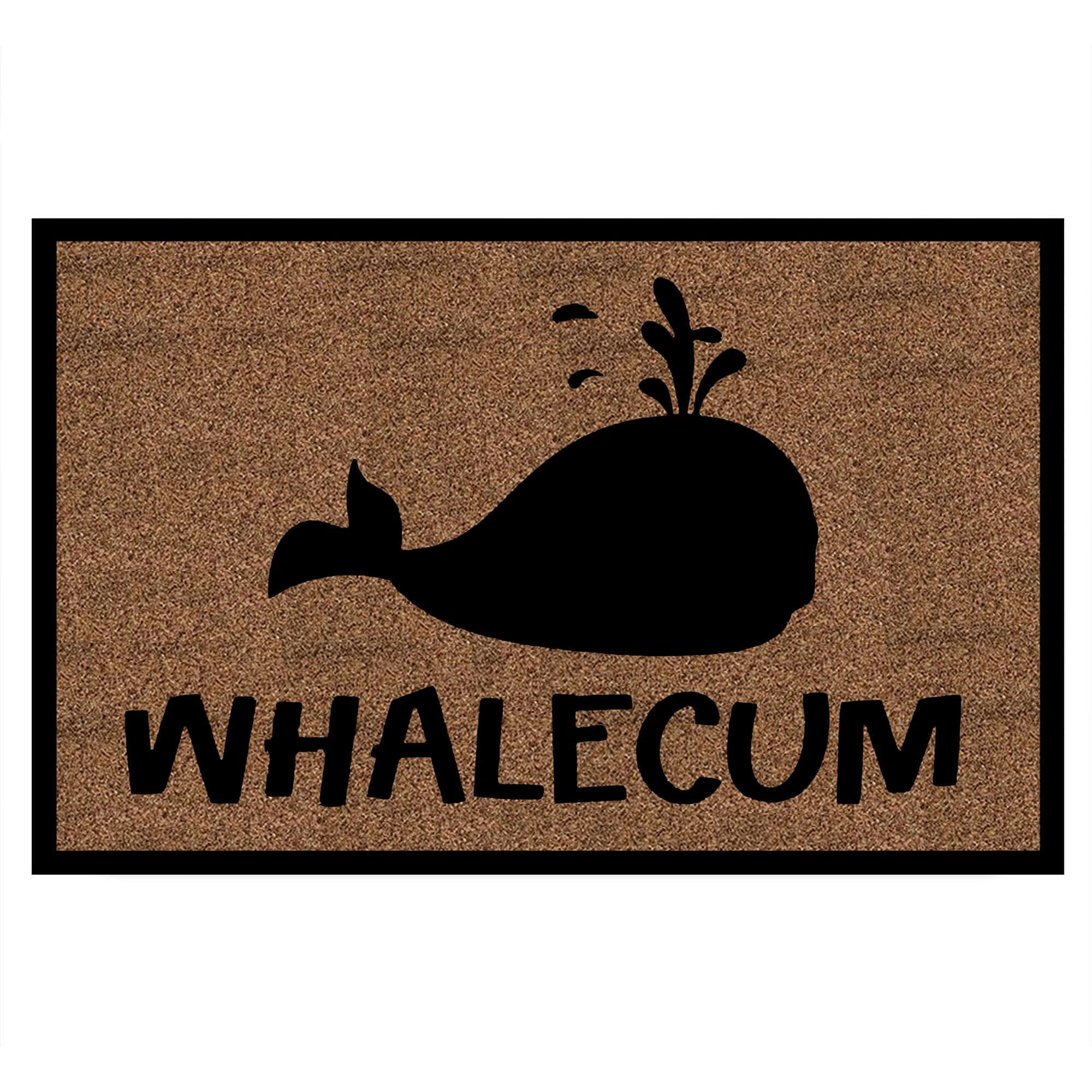 Whalecum Divertente zerbino di benvenuto in gomma antiscivolo per casa, ufficio, decorativo, per interni ed esterni