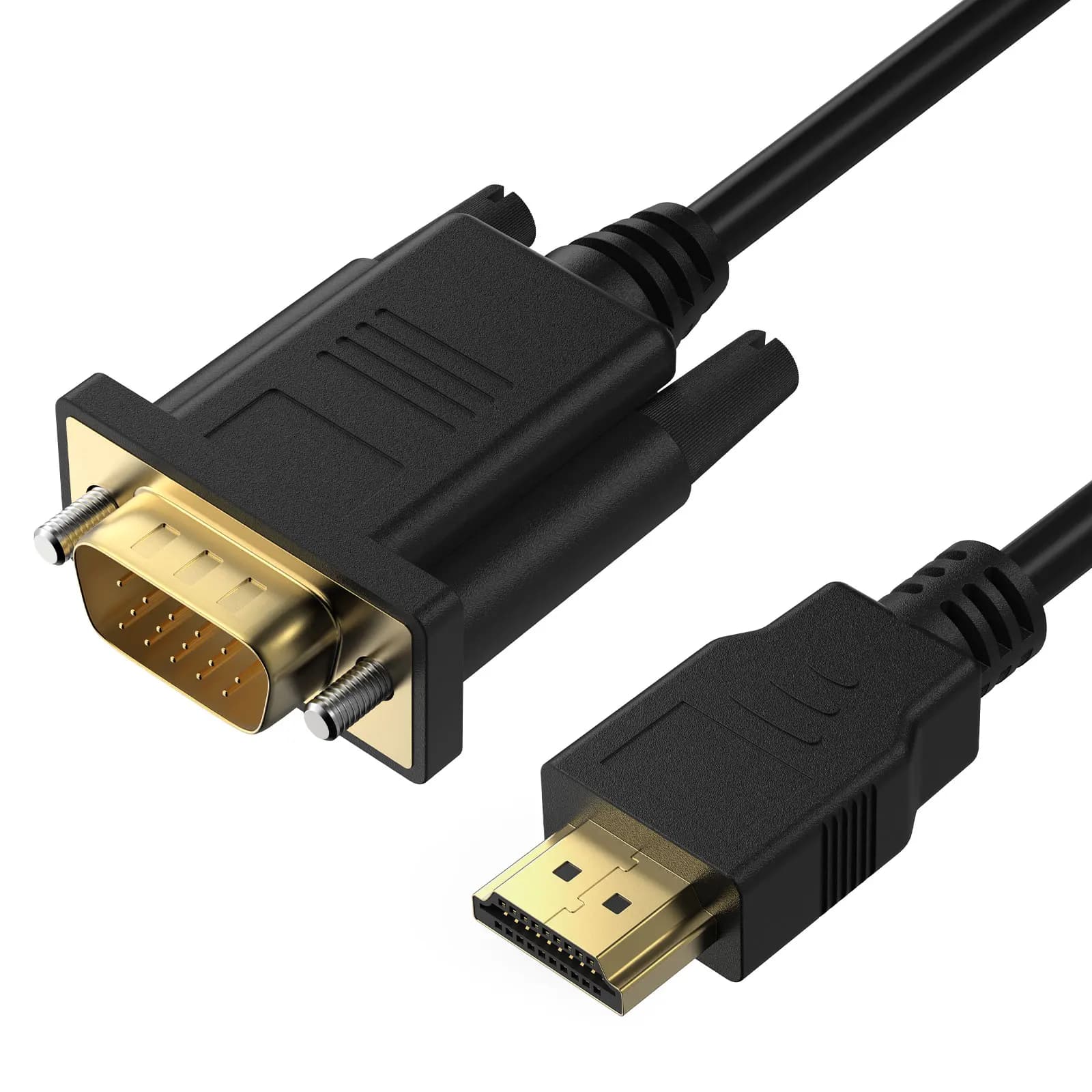 Cavo Adattatore HDMI a VGA 1080P 60Hz 1.8m, Connettore HDMI Maschio a VGA Maschio per Desktop, Laptop, PC, TV, Monitor, Proiettore