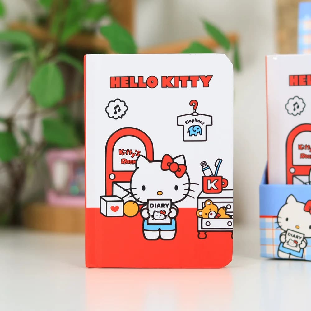 Nuovo autentico Hello Kitty A7 Notebook Mini Studenti Diario Kawaii Cartoon Sanrio Kt Cat Tasca portatile Notepad Regali di cancelleria