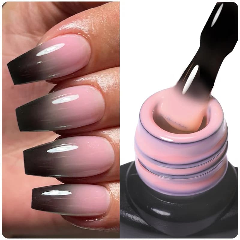 LILYCUTE Smalto per unghie gel UV che cambia colore a temperatura Tutto per manicure Semi permanente Soak Off Vernice gel termico per nail art