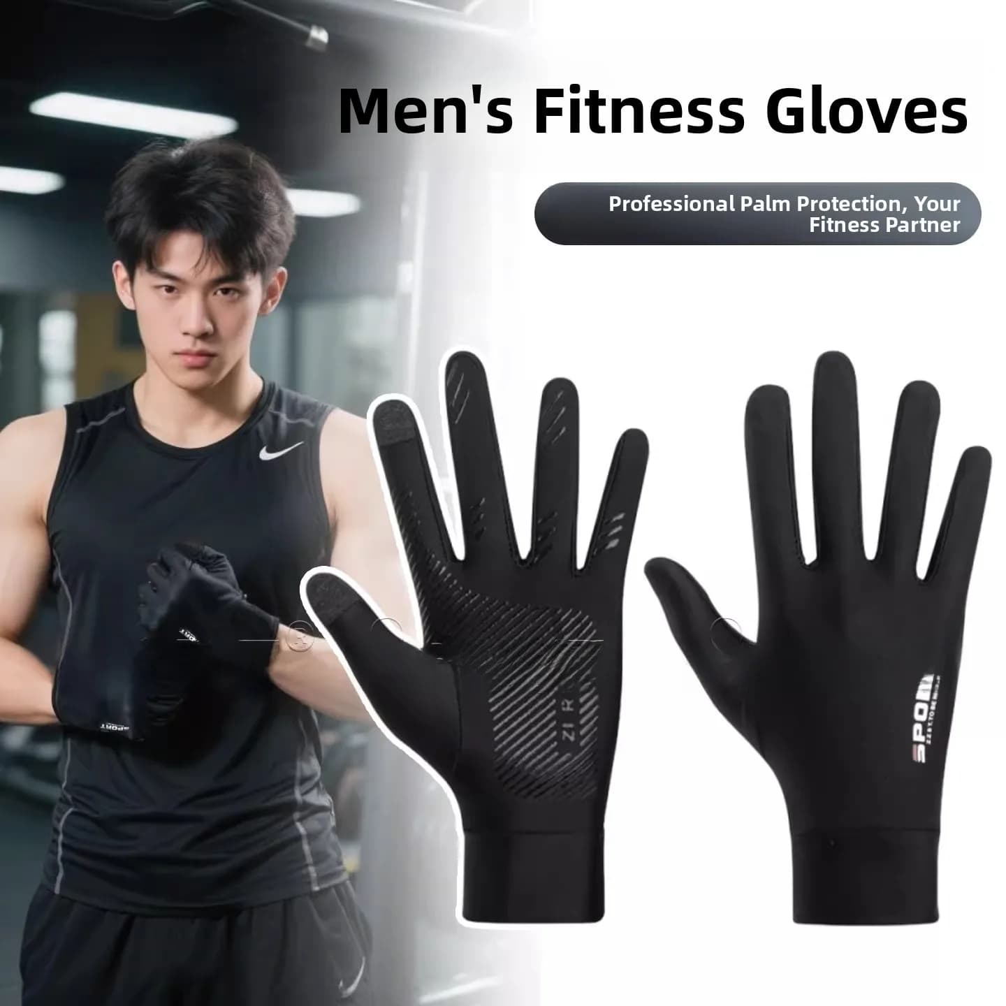 Fitn Gloves for Men and Women, Anti-slip, for Gymnastics, Exercise Equipment, Traction and Training Hand Protection