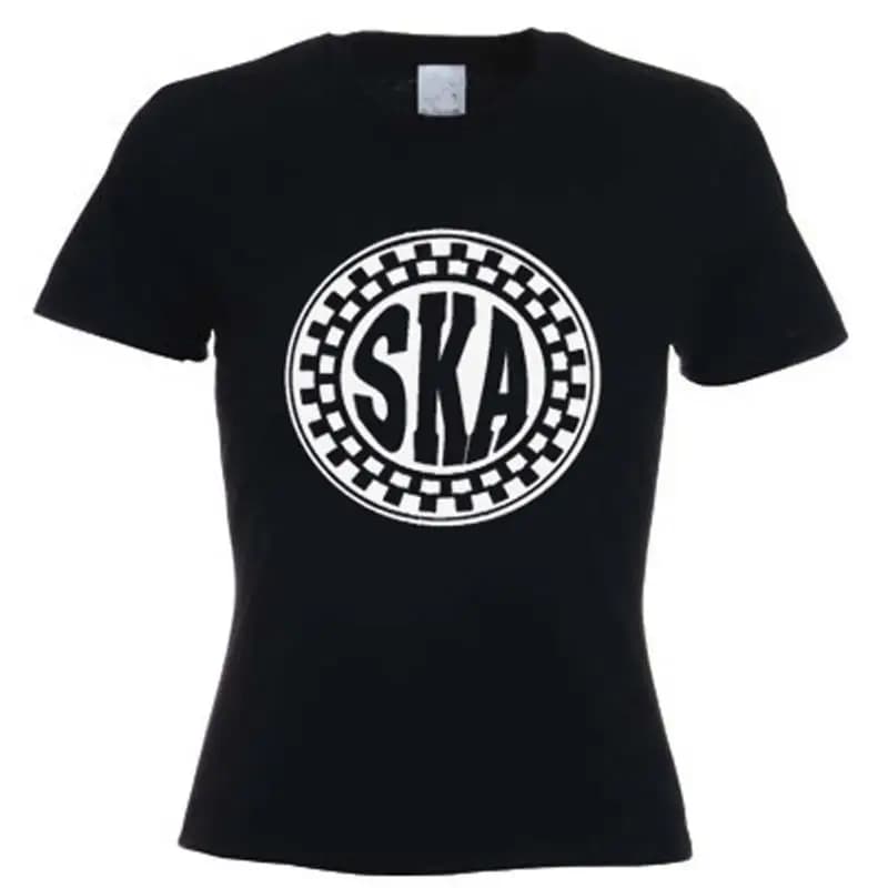 Maglietta da donna Ska 2 Tone Mod Specials Madness Skinhead Rude Boy Taglie S Xl