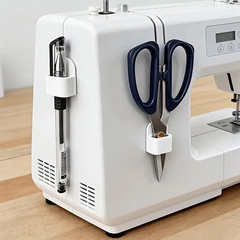 [G] Sewing Machine Scissor Storage Box With Adhesive Backing Versatile For Storing Scissors, Tweezers, And Thread Cutter Holders