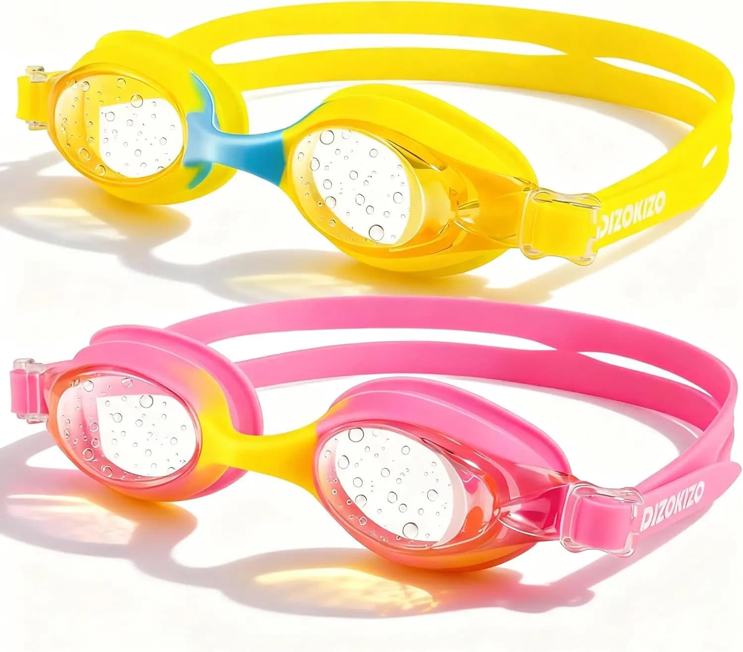 Pack of 2 swimming glasses for children, anti-fog, UV protection, no water leakage, for children from 6 to 14 years, boys and girls