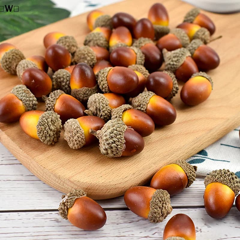 â directions20 Artificial Mini Ghiande Parts, Faux Fruit, Realistic Plant Decorations with Oak Walnuts for Home and Cuisine circumverno1 reasoning