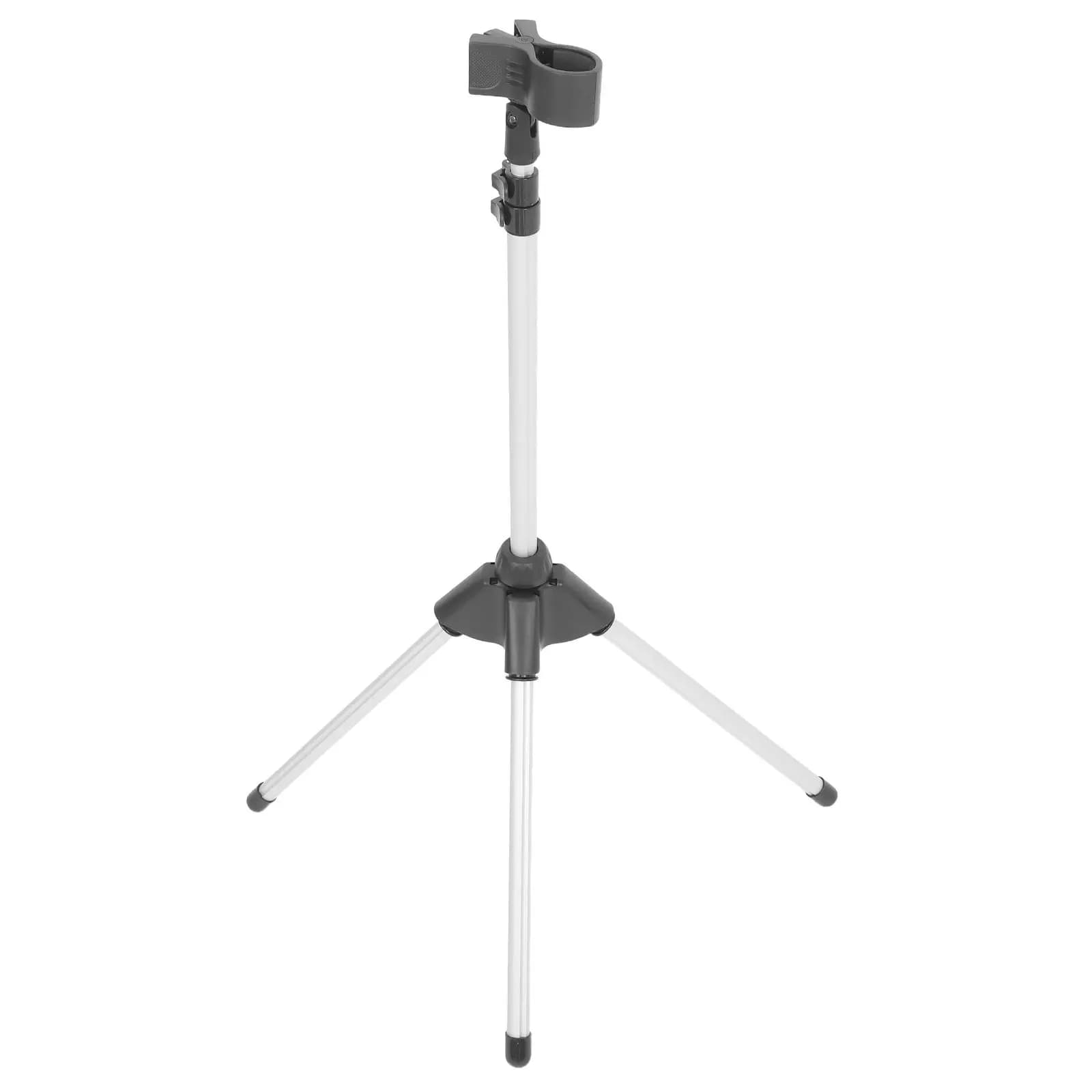 Adjustable Hair Dryer Stand Up Floor Holder Foldable Aluminum Alloy Plastic Construction for Bathroom Vanity Home Salon Pet