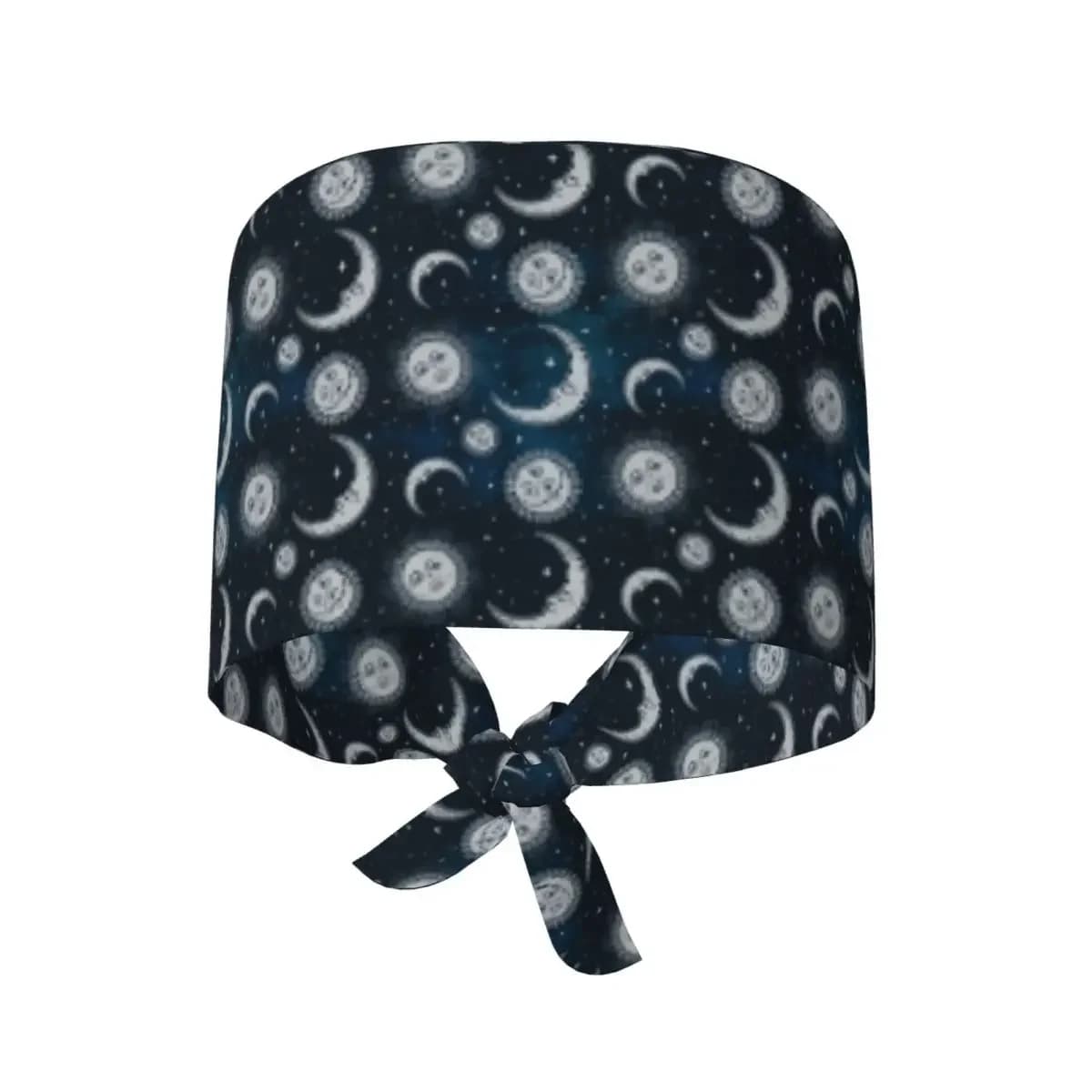 Celestial Mystic Esoteric Magic Sun Moon Scrub Hat Doctor Working Surgical Cap Unisex Adjustable Nursing Caps for Dentist