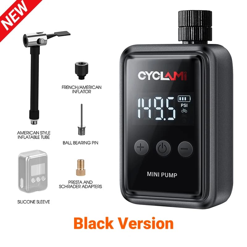 150PSI High-Pressure Portable Bike Electric Air Pump Schrader Presta Valve MTB MINI Compressor Tire Inflator CYCLAMI HW125