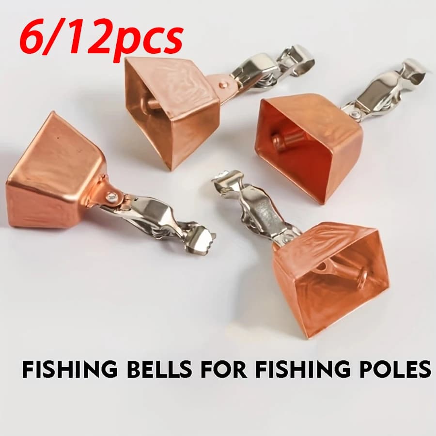 Fishing bell alarm, suitable for fishing rod copper alarm bell, alarm indicator to bite the hook with eagle clip, fishing accessories