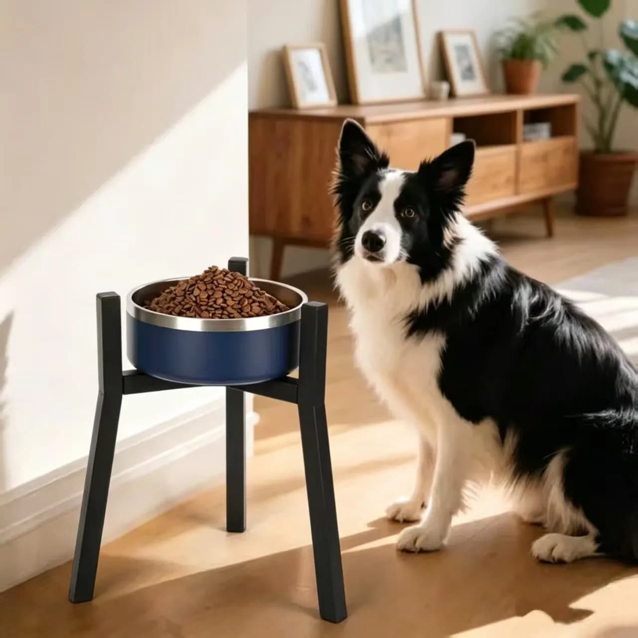 New Retractable Adjustable Pet Food Basin Rack Dog Bowl Rack High Tripod Bowl Rack Cat Bowl Multifunctional Bracket
