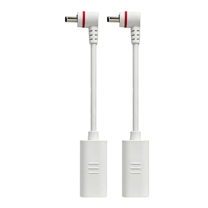 USB-C To Barrel Plug Adapter 2Pcs, Solar Panel To DC3.5 Adapter Connect Jack USB-C For House Door Camera