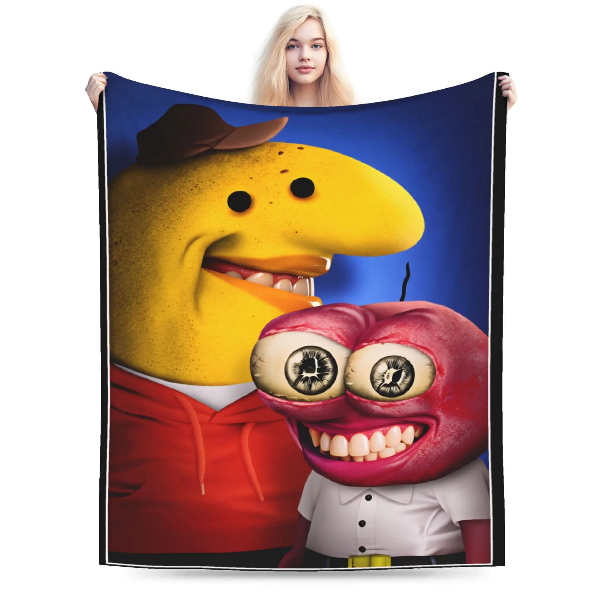 Smiling Friends Pim And Charlie Warm Blanket Kids Plush Throw Blanket Fluffy Couch Chair Flannel Bedspread Sofa Bed Cover