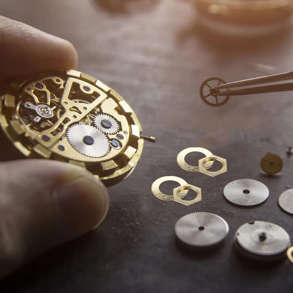 Kit di Parti per Meccanismo Orologio con Dadi e Rondelle per Assemblaggio e Riparazione Orologi da Parete Fai-da-Te