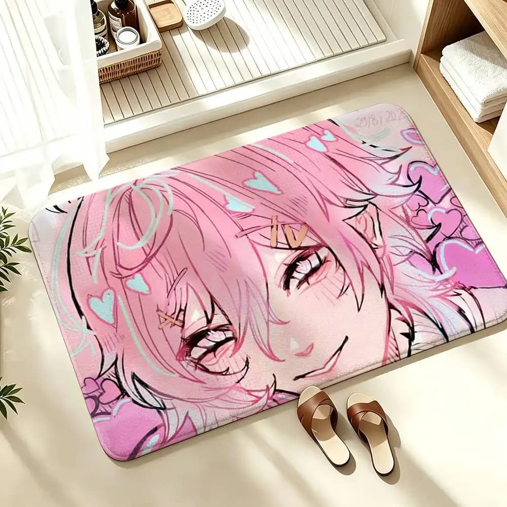 COOL 14DWY 14 Days With You R-Ren Soft Absorbent Decorative Floor Mat for Bathroom Entryway Living Room