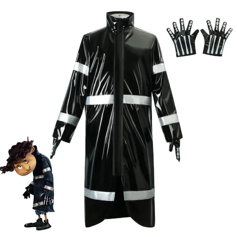 Coraline the Secret Door Cosplay Coralin Dress Wybie Lovat Hoodie Cartoon Movie Jacket Coat Halloween Dress Waterproof Gift