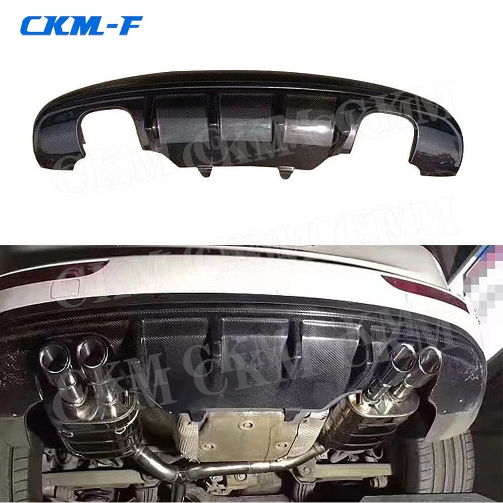 Rear Diffuser for Carbon Fiber Style K, Rear Bumper Spoiler for Audi Q5 2012-2018, Spoiler Accessories for Car Bumpers