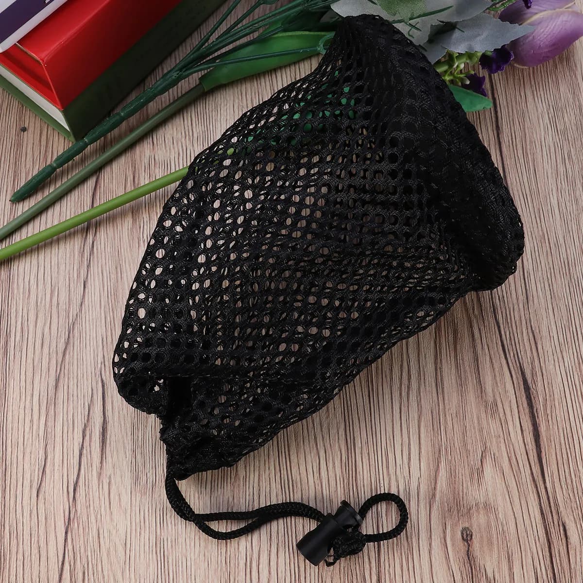 2Pcs Mesh Bags Golf Ball Net Pouch Premium Nylon Light Weight Drawstring Closure Ball Storage Holder for Caddy Pouch Outdoor Use