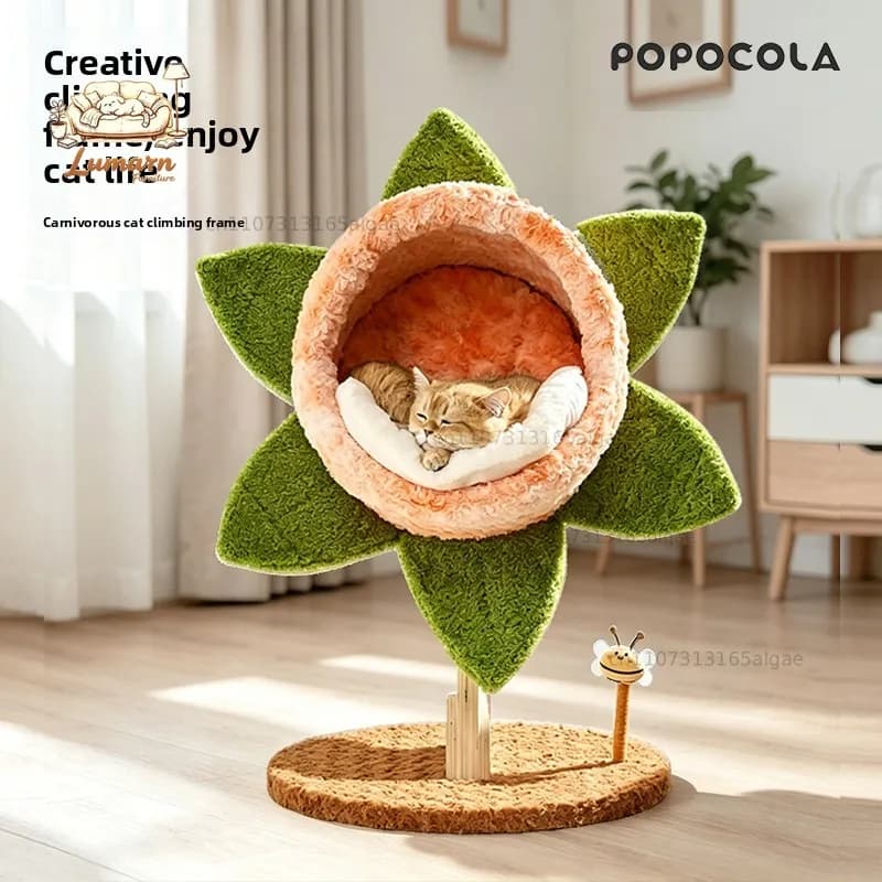 Cannibal flower cat climbing frame does not occupy the corner board, household tree integrated, Maine big special
