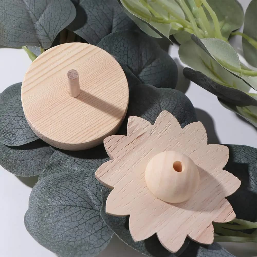 Diffusore di Oli Essenziali in Legno a Forma di Margherita Fai-da-Te, Ricaricabile, Diffusore Aromaterapico Ecologico e Creativo