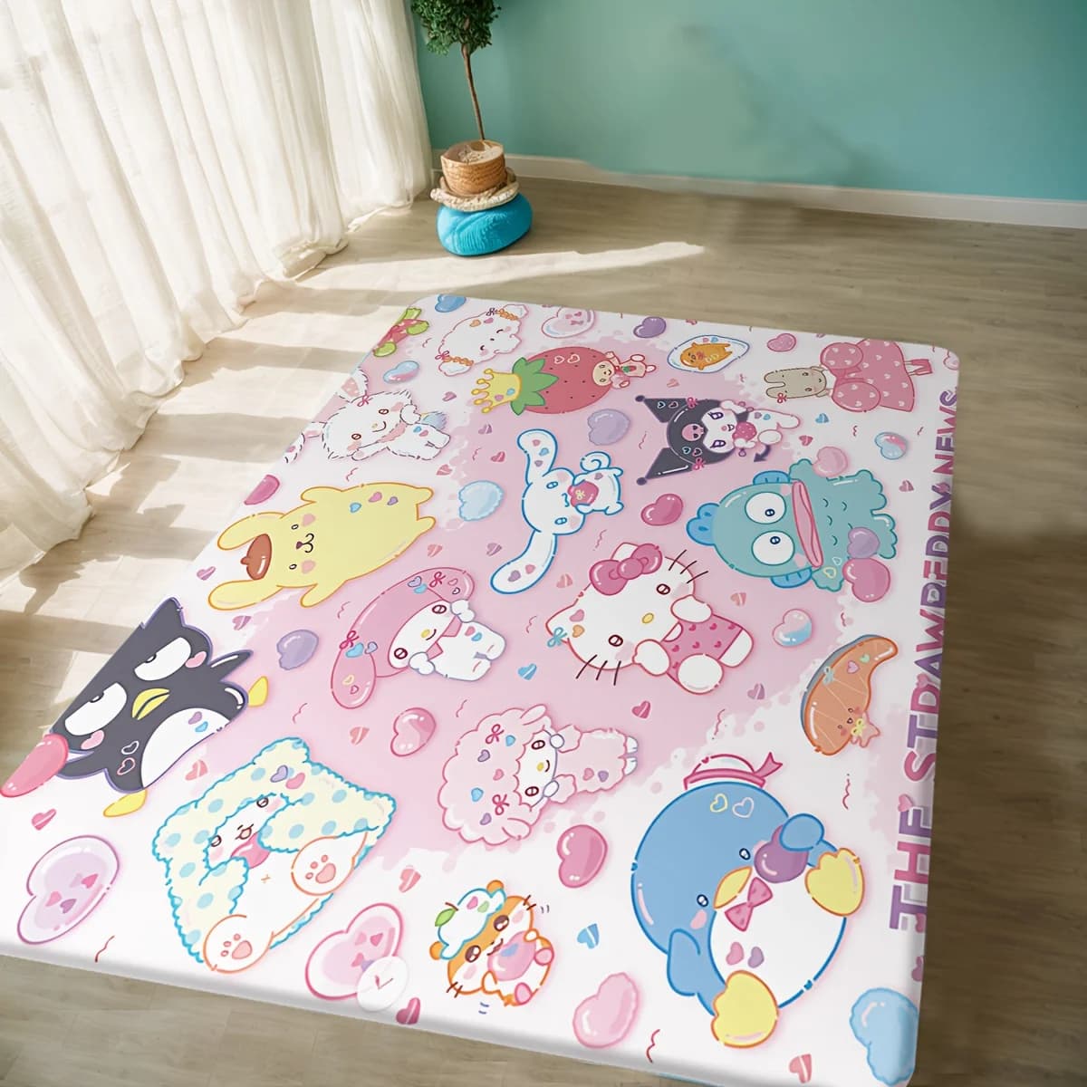 1 tappetino Sanrio con design unico My Melody per l'arredamento della casa e l'uso quotidiano. Migliora il tuo spazio abitativo con questo divertente e pratico accessorio.
