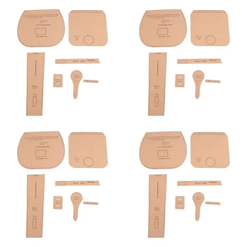 4pack X((DIY Leather Tool Kit Kraft Handbag Sewing Pattern DIY Handmade Craft Template Finished Product Size 21x19x6.5CM)