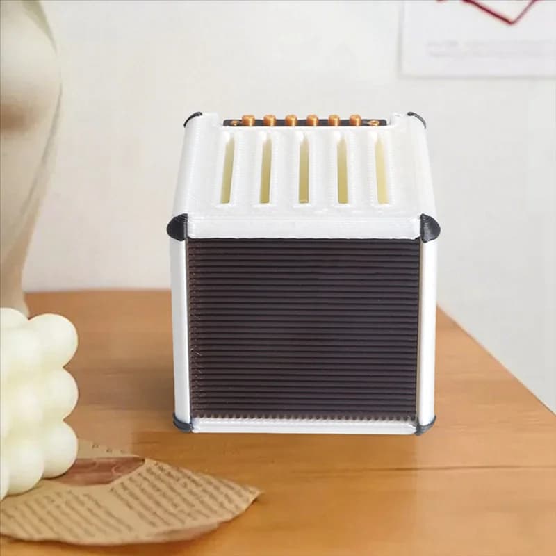 ABJM-3D Scatola portaoggetti per plettro per chitarra stampata, ornamenti per altoparlanti di simulazione, giocattoli per riporre accessori per ukulele.