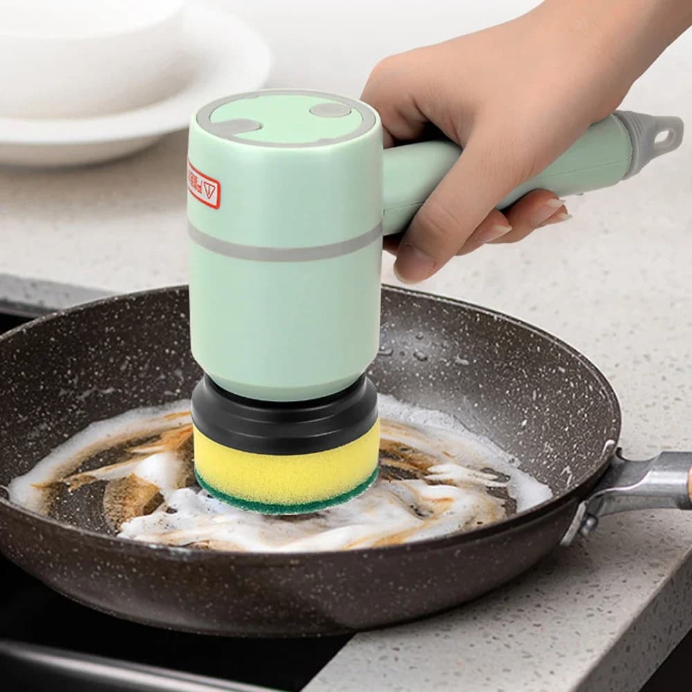 Spazzola per pulizia elettrica 3 in 1 1200mAh USB ricaricabile Spin Scrubber Spazzola Lucidatore Spugna per cucina Bagno Spazzola pulita Strumenti