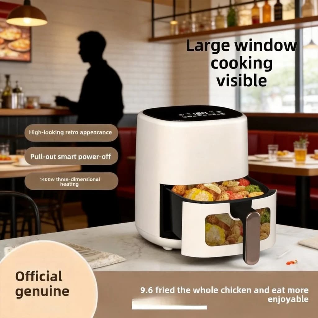 Friggitrice ad Aria Visibile Senza Olio Multifunzione Completamente Automatica per Uso Domestico