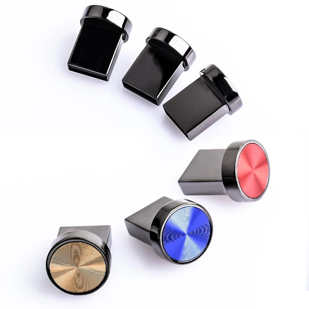 JASTER Mini pulsante in metallo chiavette USB 64GB Memory Stick blu 32GB Fashion Water Proof Pen Drive 16GB Mobile Storage Disk 8GB
