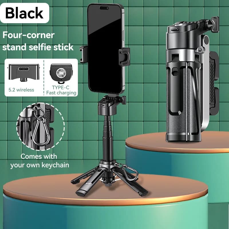 3 in 1 selfie stick mini portatile bluetooth retrattile telecamera per telefono cellulare artefatto selfie