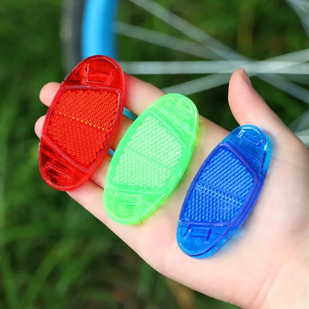 Riflettori per raggi bici da 2 pezzi - Luci lampeggianti notturne per cerchioni per avviso di sicurezza in bicicletta