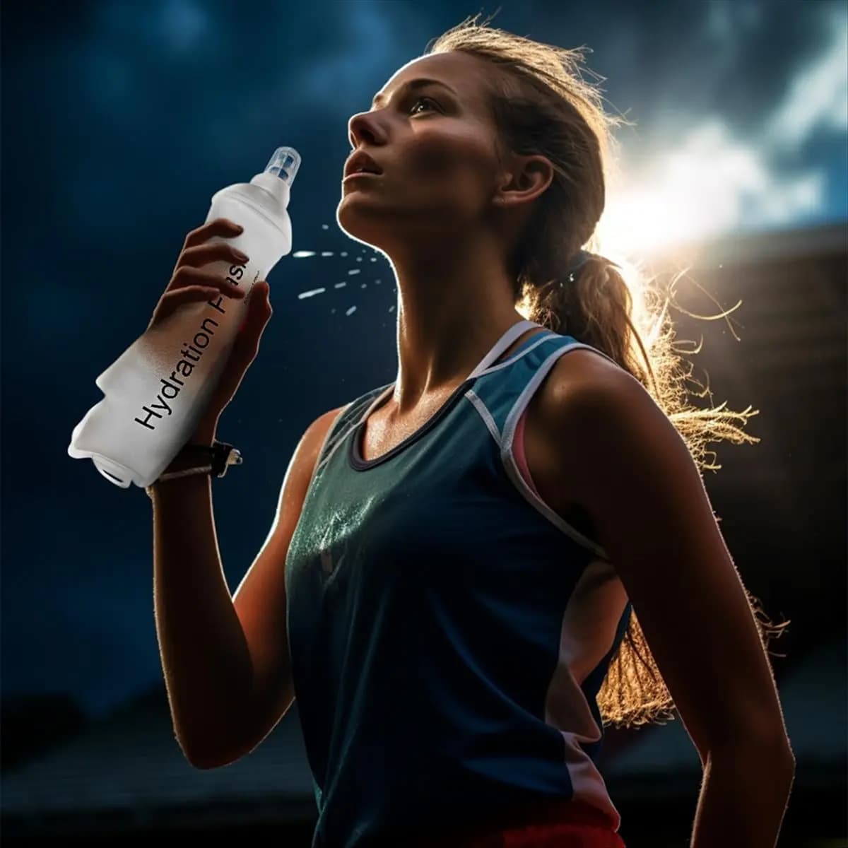500 ml soft bottle, TPU folding soft water bottle for water package, folding water bottle for hiking, cycling, climbing B