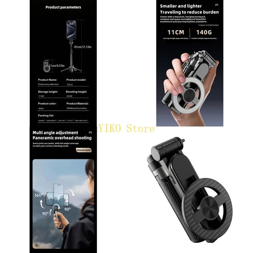 K32C Foldable phone stand with holder for daily photos and travel