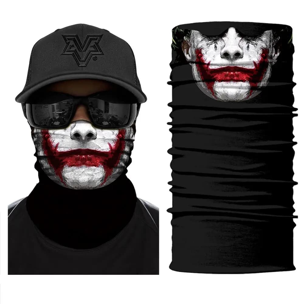 Motocicletta Maschere con teschio Sport MTB Biker viso USA Messico Scaldacollo Fantasma Maschera Sciarpe Bandane Joker