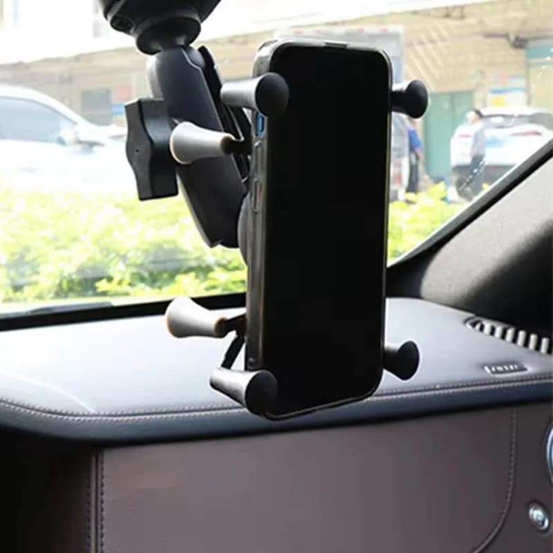 con supporto per cellulare con testa a sfera da 1" per supporto per telefono da auto a ventosa per attacco Ram X-grip
