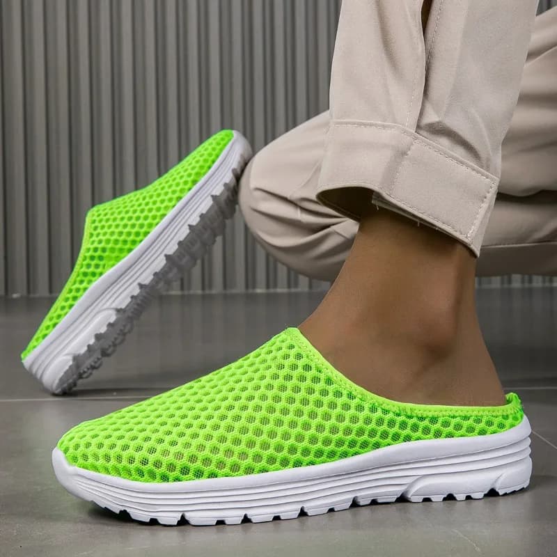 Mens Daily Walking Cloth Shoes Fine Elastic Knit Woven Upper Soft Flat Sole Anti Abrasion Indoor Casual Footwear