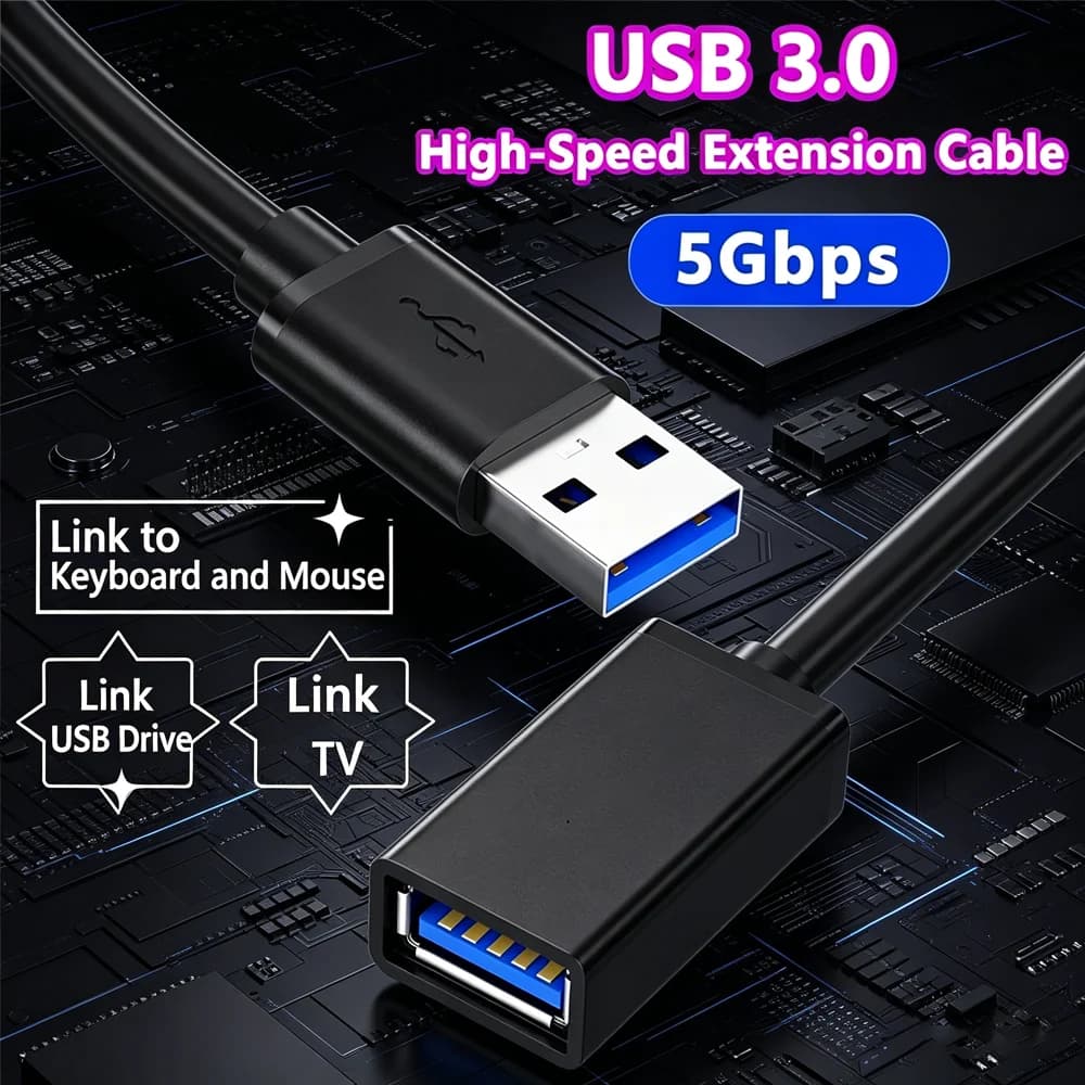0.5/1/2/3/5 M USB Extension Cable 3.0 Data Cord For Laptop TV SSD USB 3 0 Male to Female Computer Camera Printer Connector