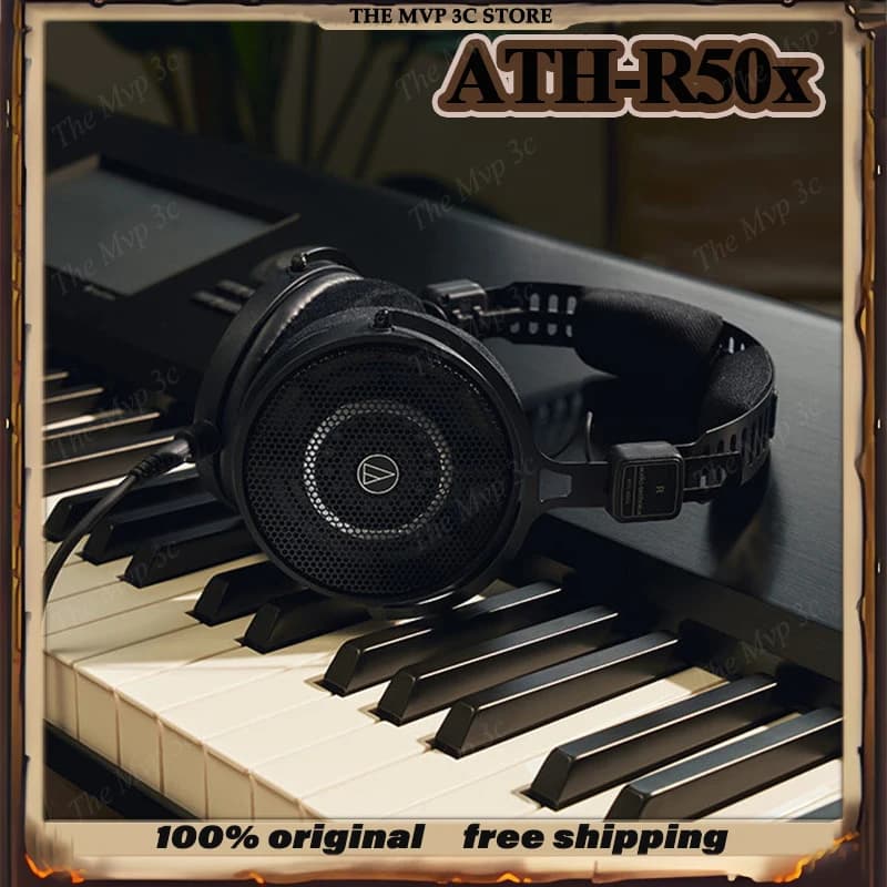 2025 NUOVO Audio Technica ATH-R50x Cuffie HiFi cablate Cuffie di monitoraggio Musica 207g Cuffie leggere Gaming Laptop PC