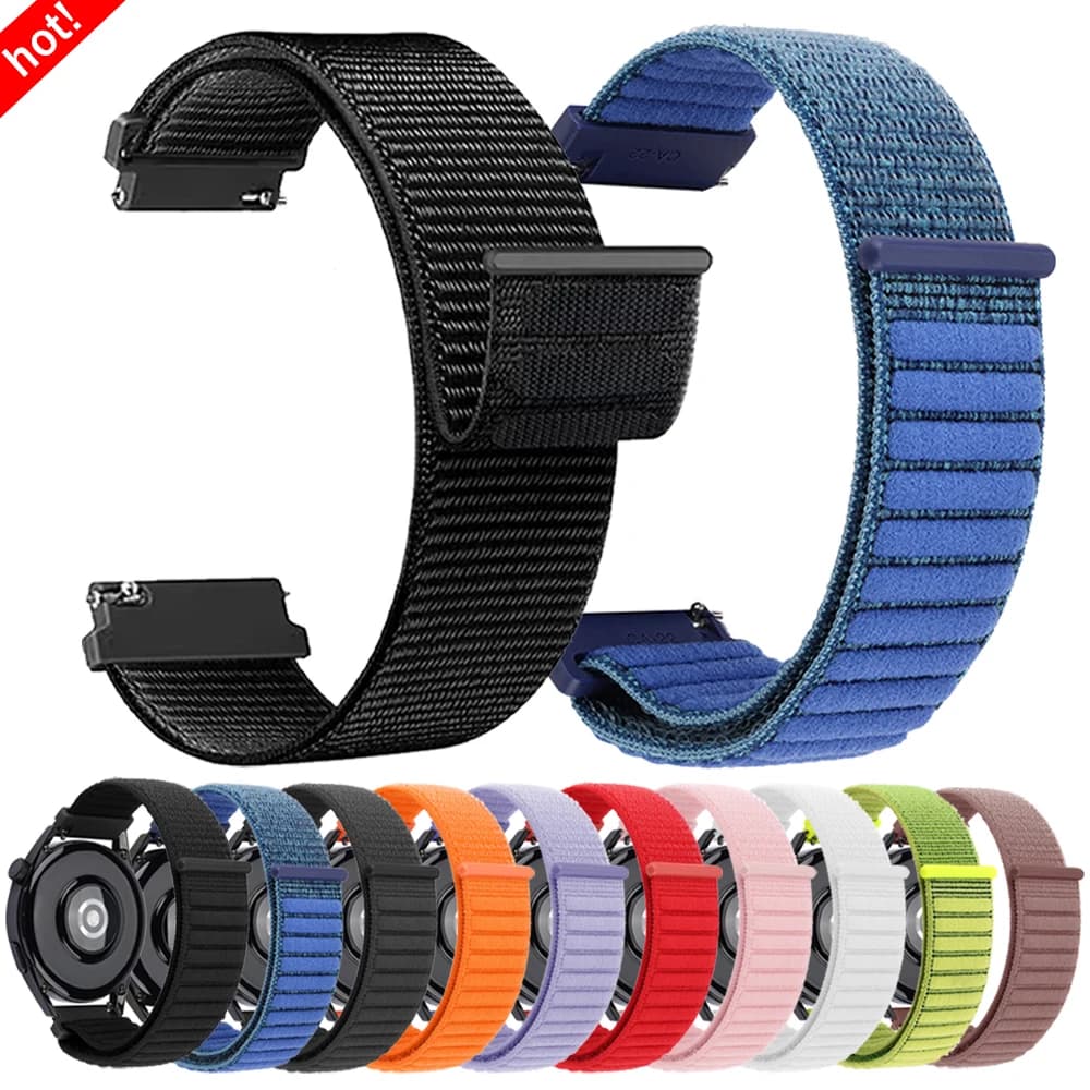 Fascia traspirante da 20mm 22mm per AMAZFIT BIP6 5/Active 2/GTR 4 3pro 2e cinturino GTS 4/2 mini 3 Zepp Z CHEETAH BALANCE braccialetto in nylon