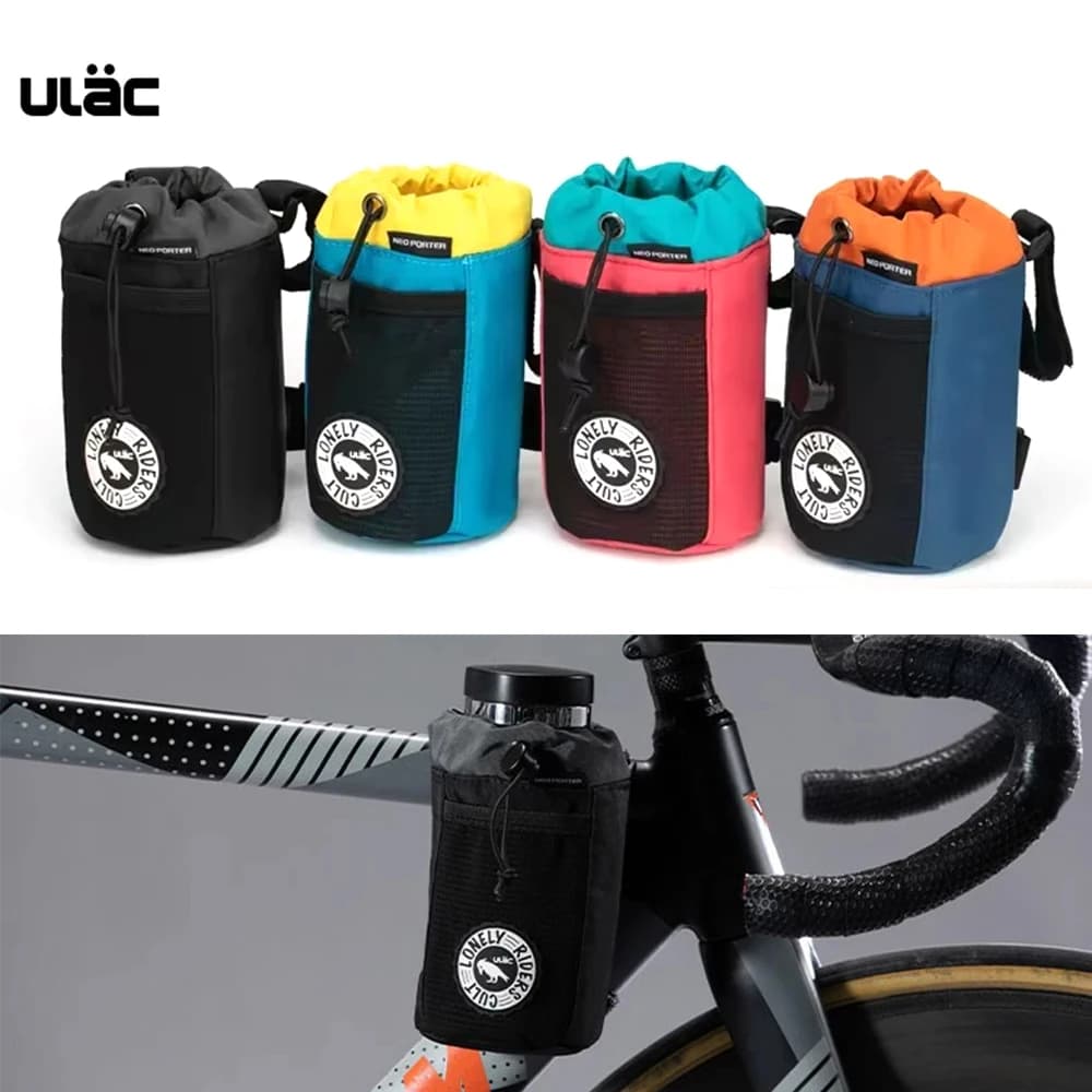 ULAC Bicycle Handlebar Bag 1.0L Bike Water Bottle Transport Bag MTB Road Bike Water Bottle Bag Accessories