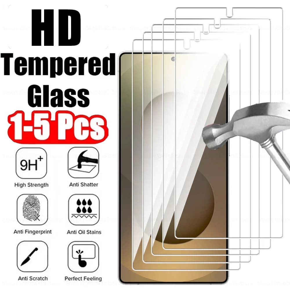 1-5 pcs Tempered Glass for Samsung Galaxy S25 Ultra Screen Protection for Samsung S23 Plus S24 FE S25 Ultra 5G HD protective film