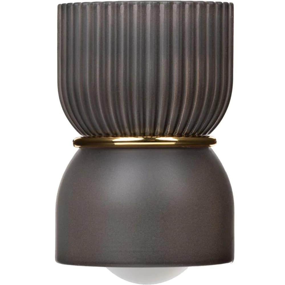 Fragrance Plug Aroma Diffuser Ribbed Texture Rich Black Home Air Freshener Electric Scented Oil Warmer